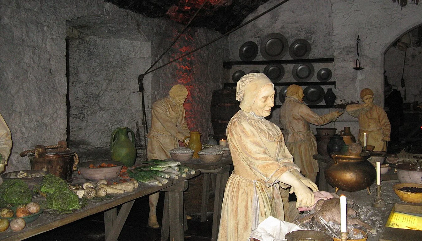 Recreated royal kitchen at Stirling Castle