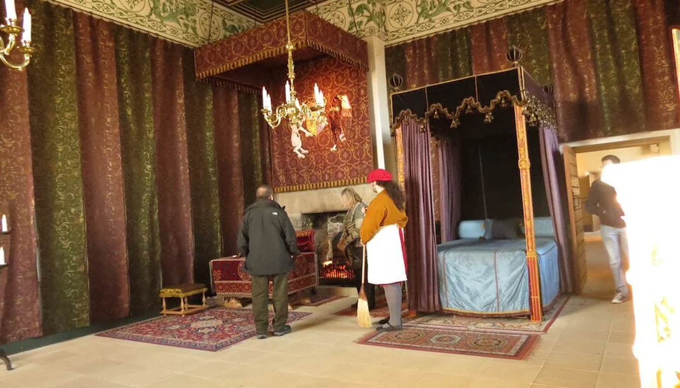 Restored royal bedroom inside Stirling Castle