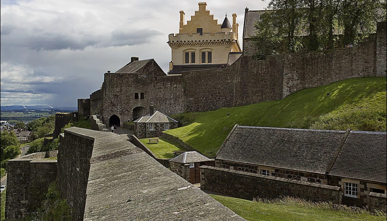 Nether Bailey and castle walls at Stirling Castle