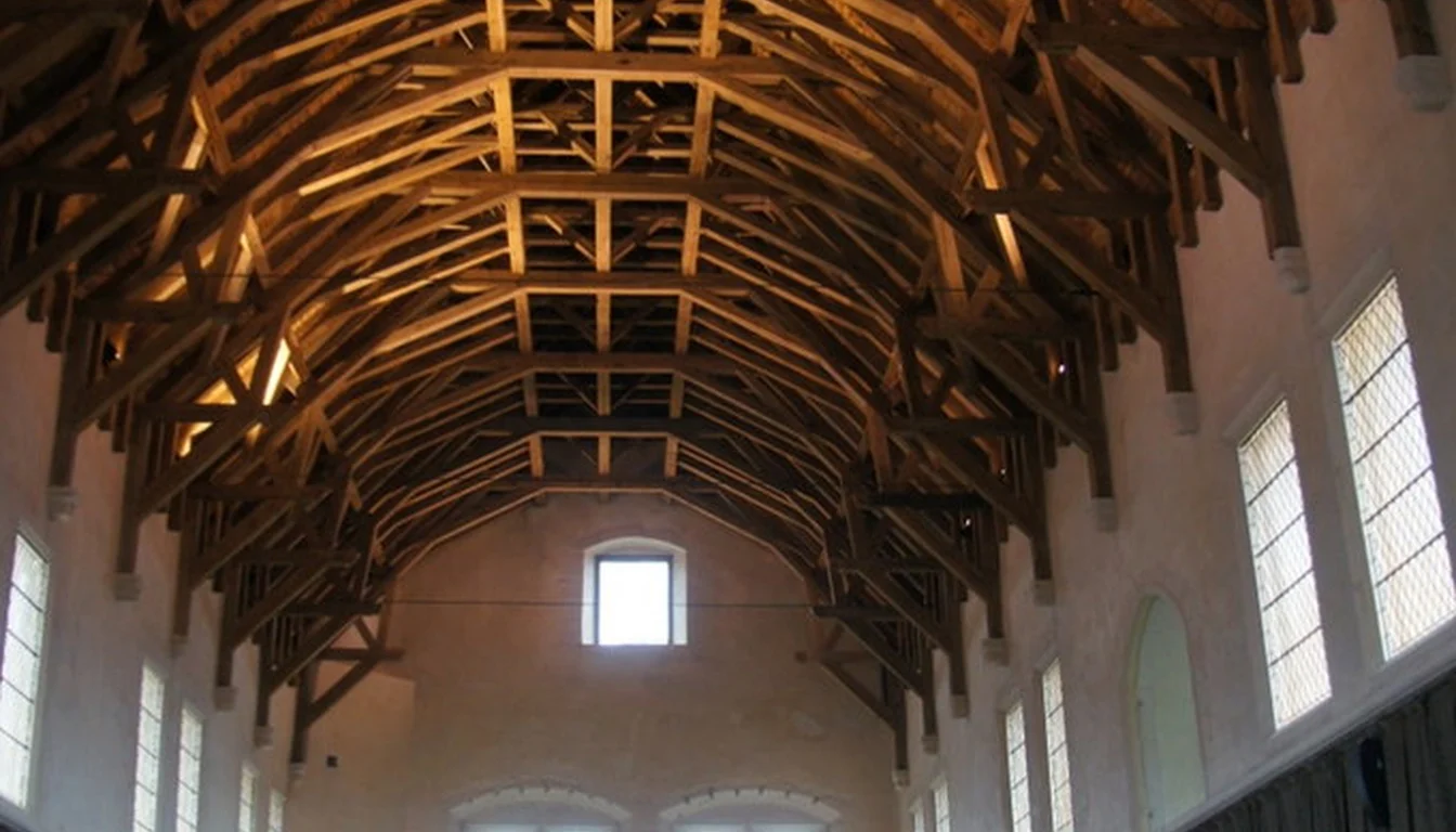 The timber roof and interior of the Great Hall at Stirling Castle