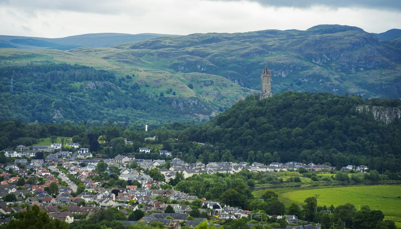 Wallace Monument distant landscape